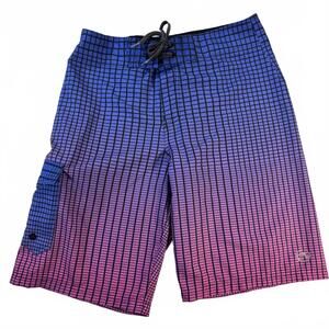 Ocean Current Board Shorts Swim Trunks Mens 30 Drawstring Pocket Surf Beach Pink